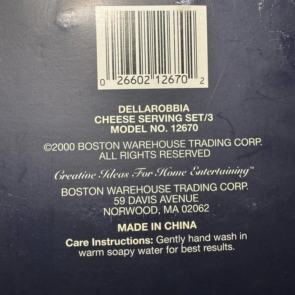 Boston Warehouse Dellarobbia 3pc Cheese Serving Set Stainless Steel